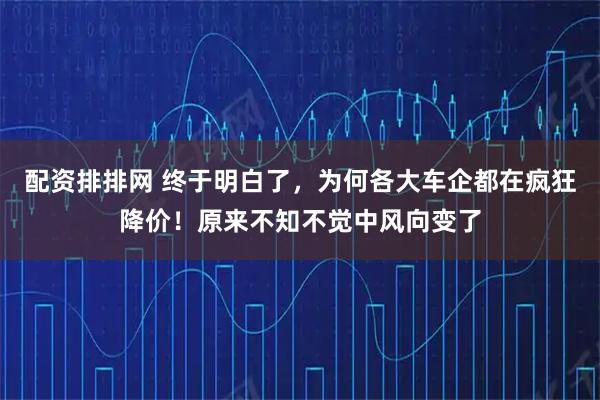配资排排网 终于明白了，为何各大车企都在疯狂降价！原来不知不觉中风向变了